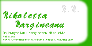 nikoletta margineanu business card